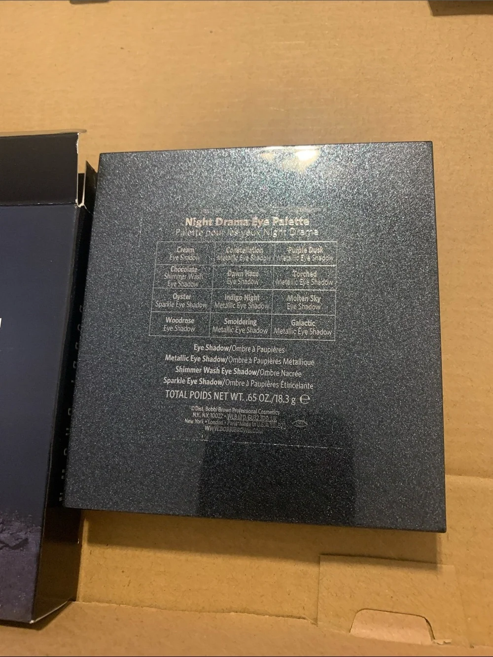 Bobbi Brown Eyeshadow Palette — Brown, Gold, Blue Shades